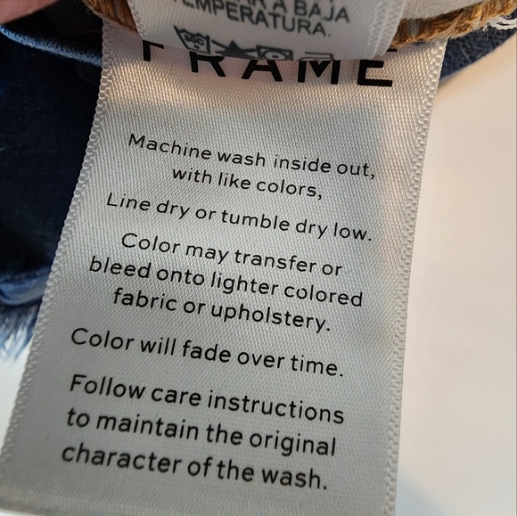 Frame Denim Le CutOff Micro Shred Shorts Fray Fringe Hem Bohemian Denim Short 28 - Picture 8 of 11